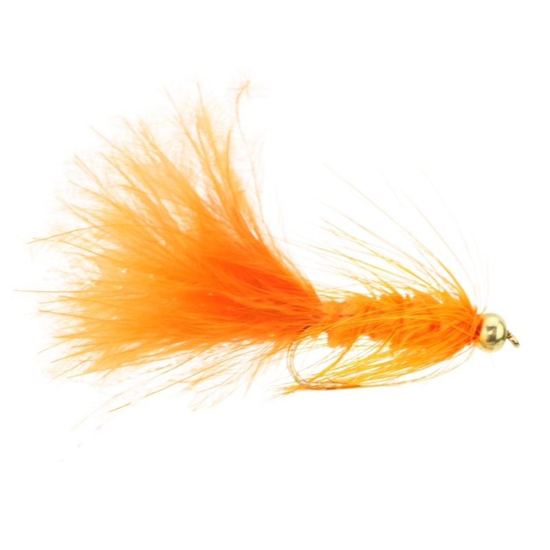 Bead Head Wooly Bugger, Size 10 | Orange | Qty. 6 | Wild Water Fly Fishing