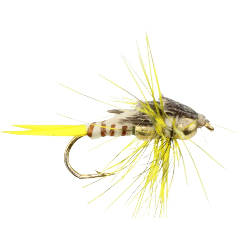 Beaded Stonefly, size 12 | Yellow | Qty. 6 | Wild Water Fly Fishing