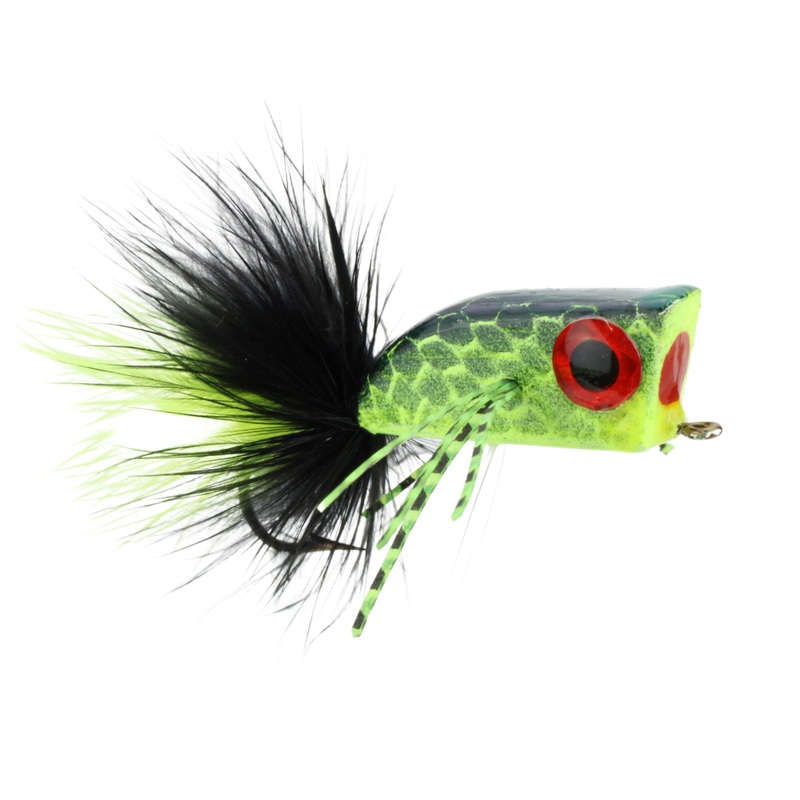 Crease Minnow, size 2 | Chartreuse and Black | Qty. 4 | Wild Water Fly Fishing