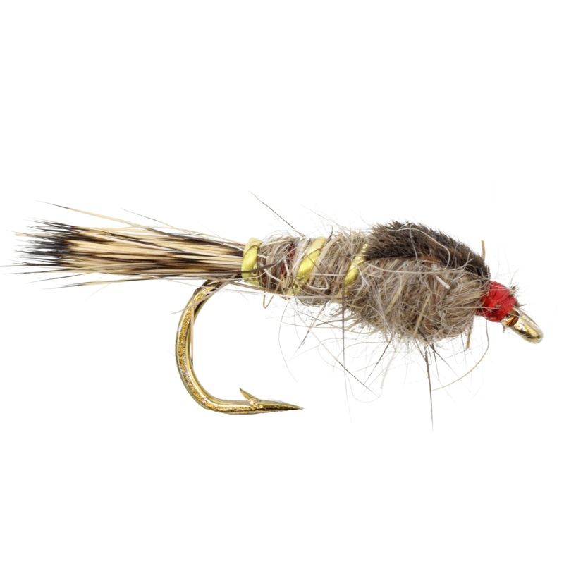 Gold Ribbed Hare’s Ear Nymph, Size 12 | Qty. 6 | Wild Water Fly Fishing