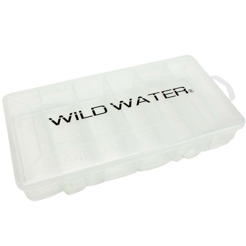 Large 6 Section Clear Fly Box | Wild Water Fly Fishing