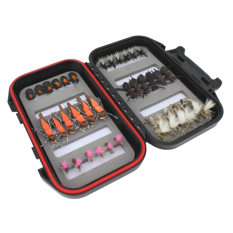 Terrestrial Fly Assortment, 36 Flies | Fly Box | Wild Water Fly Fishing