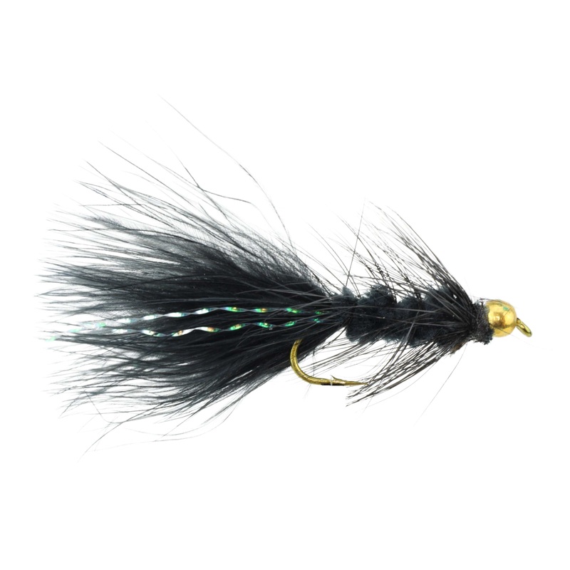 Wooly Bugger w/ Bead Head, Size 10 | Black | Qty. 6 | Wild Water Fly Fishing