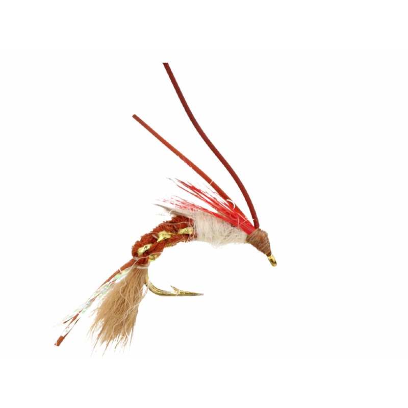 Woven Caddis with Rubber Legs, Size 10 | Brown | Qty. 6 | Wild Water Fly Fishing