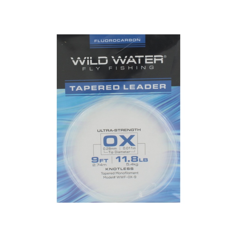 0X Fluorocarbon Leader, 9′ | 3 Pack | Wild Water Fly Fishing