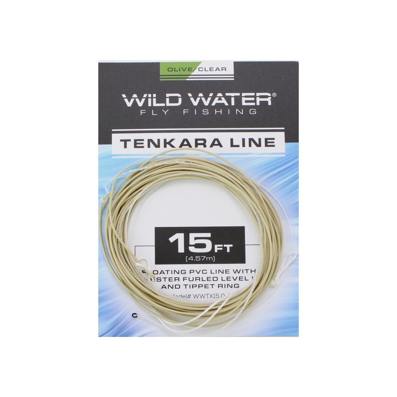 15′ Olive PVC Tenkara Line with Furled Level Line | Wild Water Fly Fishing