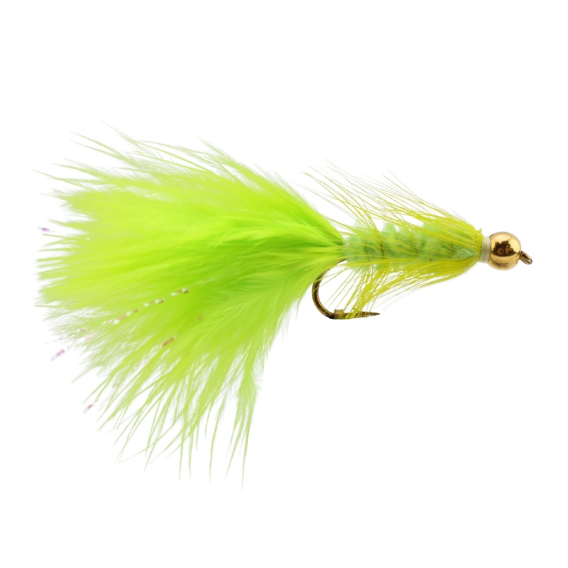 Bead Head Wooly Bugger, Size 10 | Chartreuse | Qty. 6 | Wild Water Fly Fishing