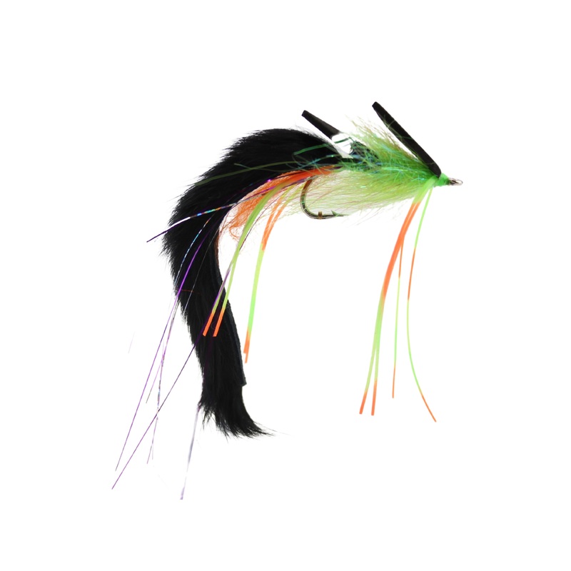 Black and Chartreuse Saltwater EP Foam Diver, size 2/0 | Qty. 2 | Wild Water Fly Fishing