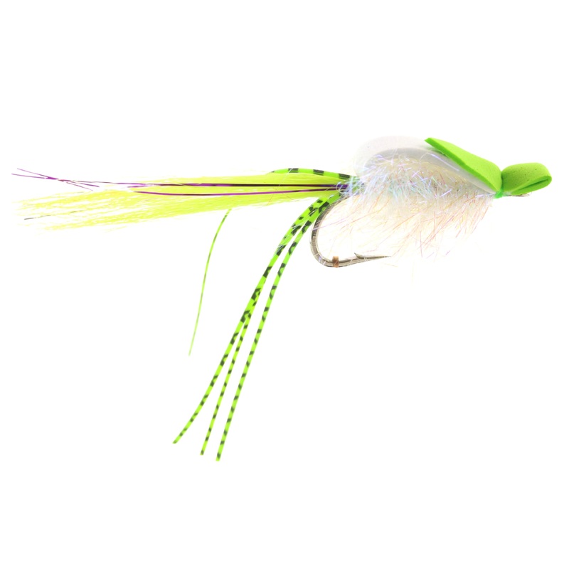 Chartreuse and White Saltwater EP Foam Fly, size 2/0 | Qty. 2 | Wild Water Fly Fishing