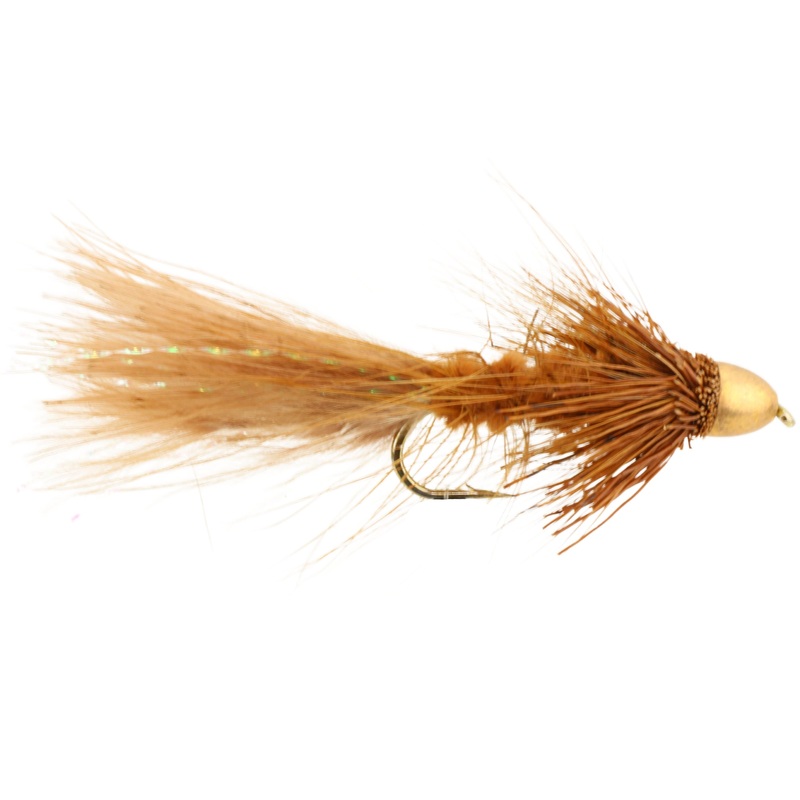Cone Head Wooly Bugger, Size 6 | Brown | Qty. 4 | Wild Water Fly Fishing