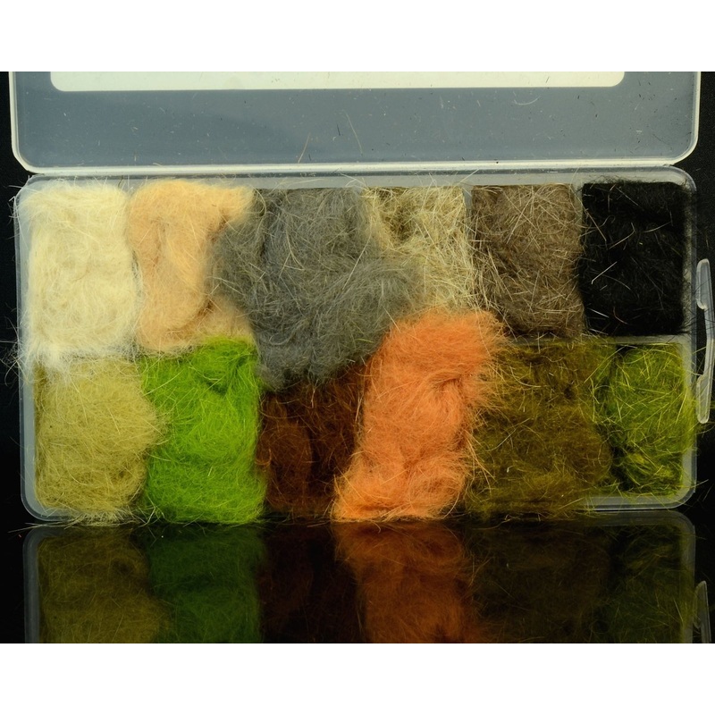 Hareline Dubbin Dispenser – 12 Most Popular Colors