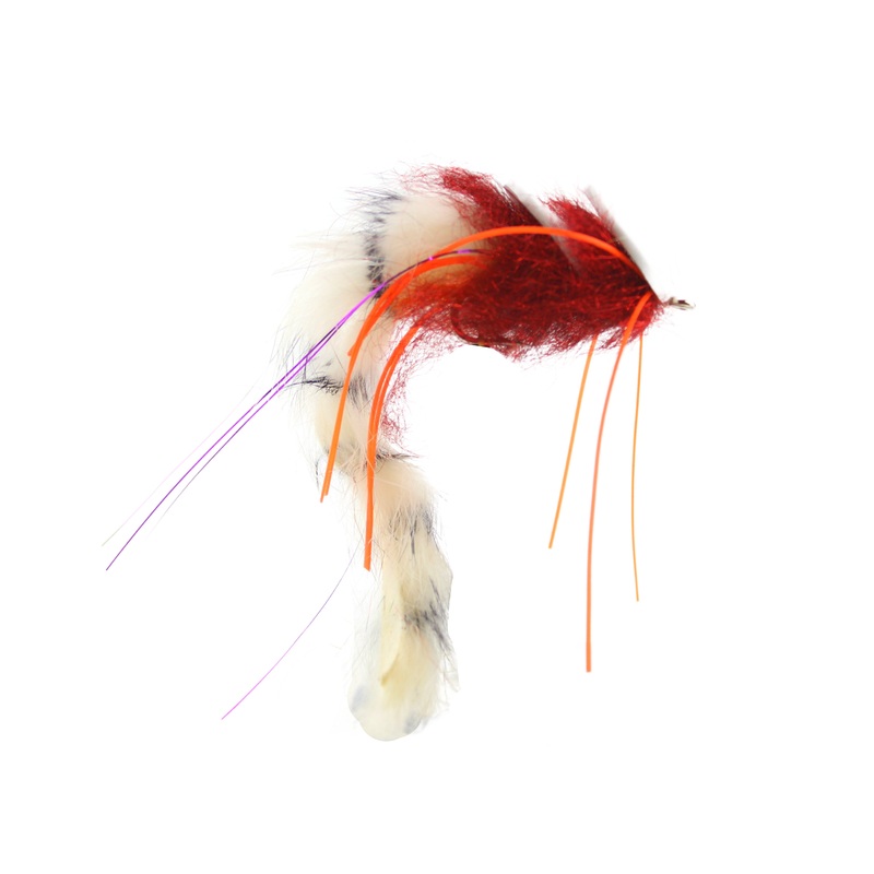 Saltwater EP Foam Diver, size 2/0 | White | Red | Orange | Qty. 2 | Wild Water Fly Fishing