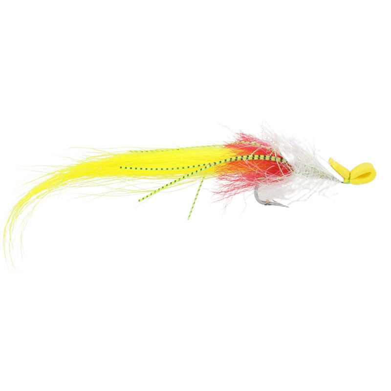 Saltwater EP Foam Fly, size 2/0 | White and Yellow | Qty. 2 | Wild Water Fly Fishing