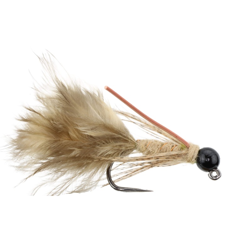Tungsten Bead Head Wooly Bugger with Rubber Legs, Size 10 | Tan | Qty. 6 | Wild Water Fly Fishing