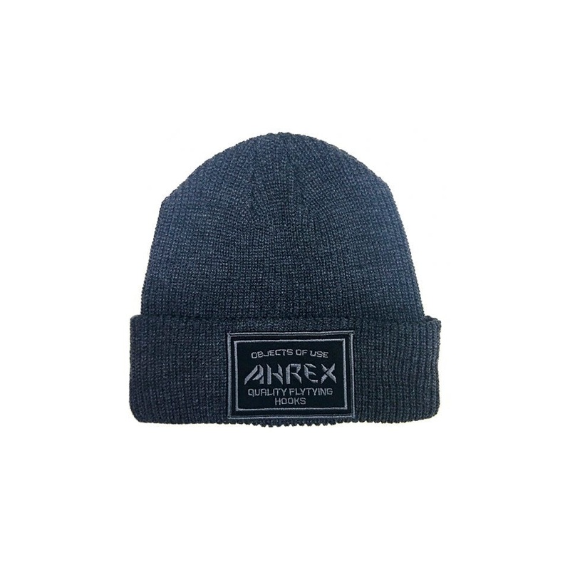 Ahrex Ribbed Knit Woven Patch Beanie