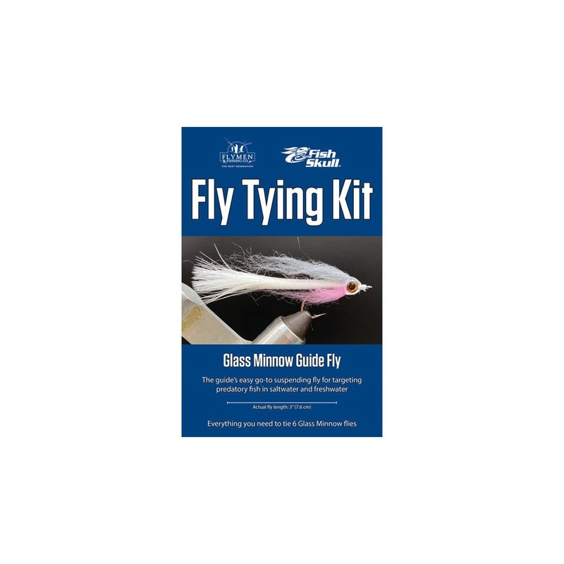 Flymen Fish-Skull Glass Minnow Guide Fly Tying Kit