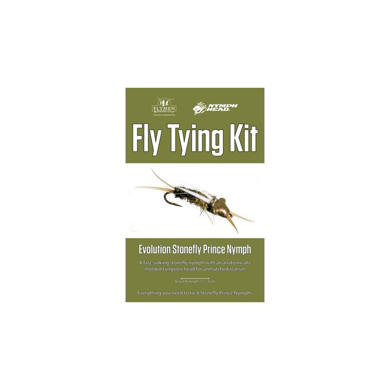 Flymen Nymph-Head Evolution Stonefly Prince Nymph Fly Tying Kit