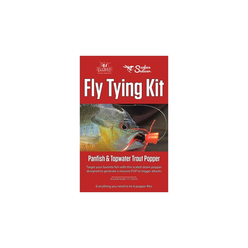 Flymen Surface Seducer Panfish & Topwater Trout Popper Fly Tying Kit