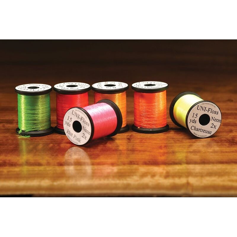 Uni Neon Floss|Chartreuse|Hot Green|Hot Orange|Hot Pink|Hot Red|Light Orange
