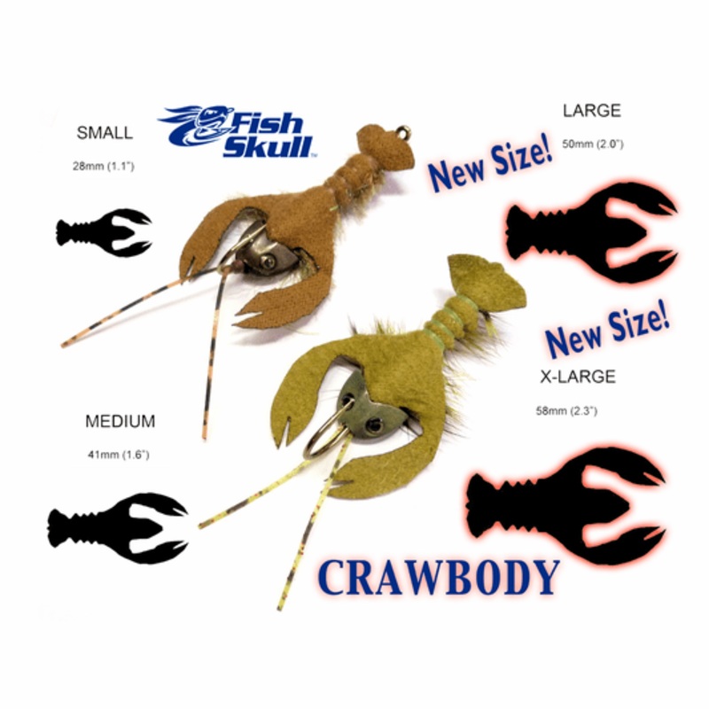 Fish-Skull Crawbody|BROWN|OLIVE|LG|MED|SM|XL