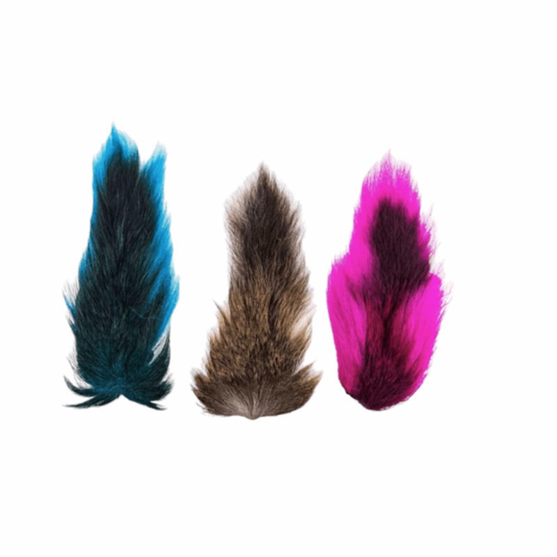 Hareline Bucktail|BLACK|BLUE|BROWN|CHARTREU|FL BLUE|FL CERIS|FL YELLO|FOR. GRN|GRAY|HOT ORAN|HOT PINK|LT PINK|OLIVE|PURPLE|RED|ROOTBEER|TAN|WHITE|YELLOW