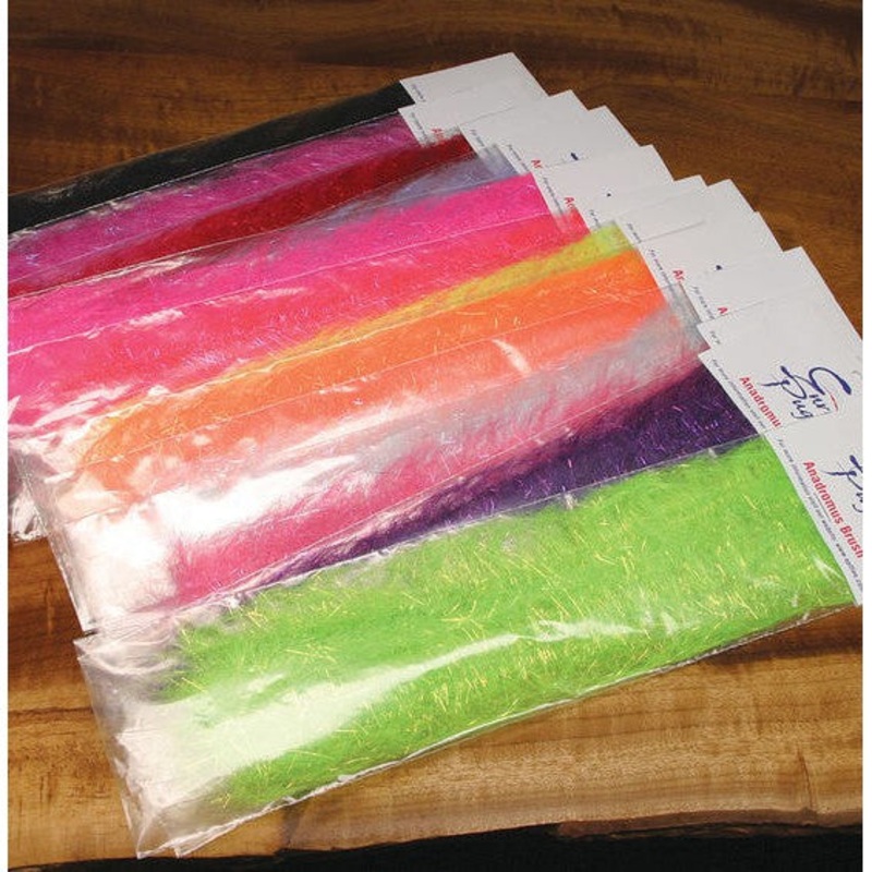 Hareline EP Anadromous Brush|BLACK|FL PINK|FUCHSIA|GR CHART|LAVENDER|ORANGE|PURPLE|RED|SHRIMP|SKY BLUE|WHITE|YEL CHAR|YELLOW|BRUS