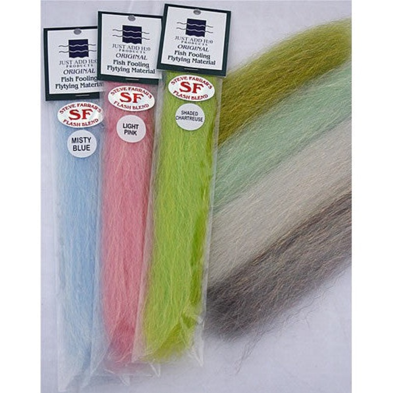 Hareline SF Blend|REDFISH|BLACK|CAMO|CHARTREU|GRAY|MIDNIGHT|MULLET B|NATURAL|ORANGE|PURPLE|WHITE|WILD OLI|YELLOW|PACK