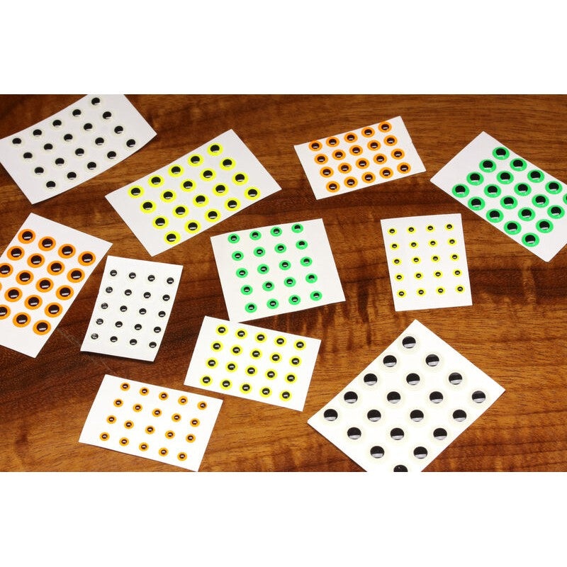 Fluorescent Fly Eyes|CHART|GLOW|ORANGE|YELLOW|1/4|1/8|3/16|5/16|5/32|7/32