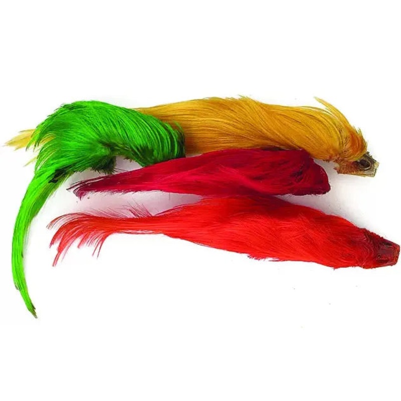Golden Pheasant Crest|BLACK|HI GREEN|HOT ORA|NATURAL|RED|ONE|PART