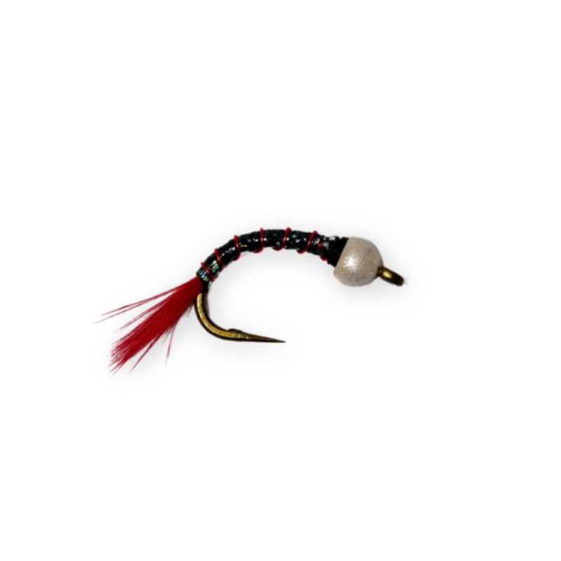 Marabou Midge|BLK/RED|RED|12