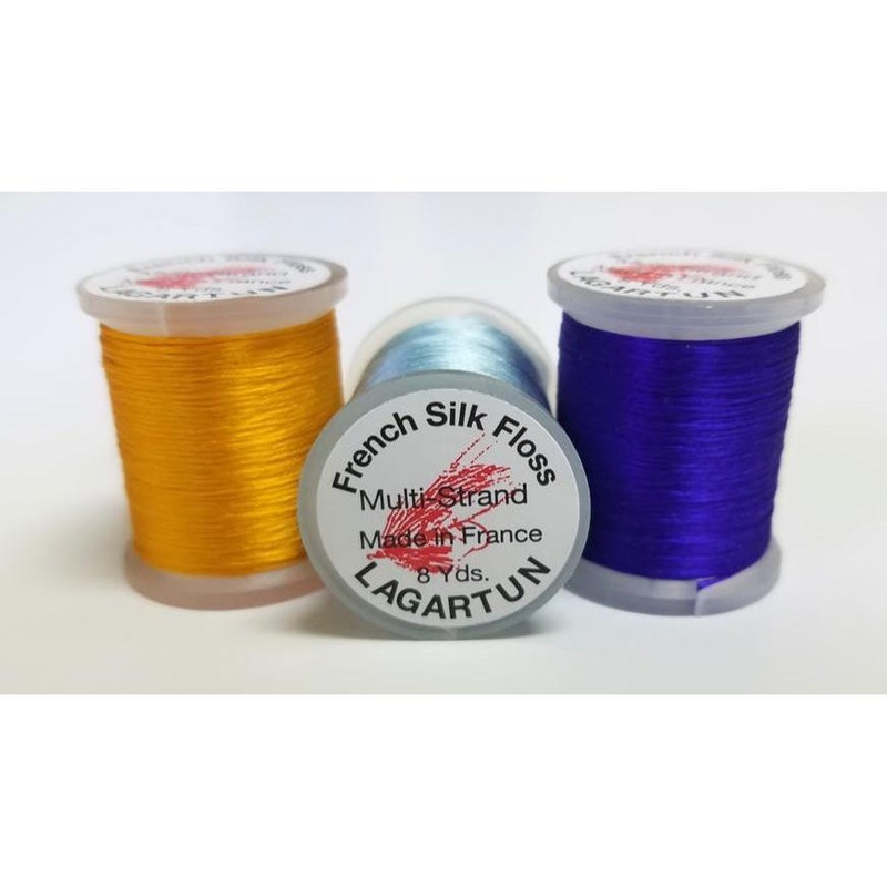 Lagartun Silk Floss|BLACK|BLUE|CLARET|HI GREEN|KING BLU|LILAC|LT GREEN|OLIVE|PLE BLUE|SLDOCBLU|WHITE|SPOL