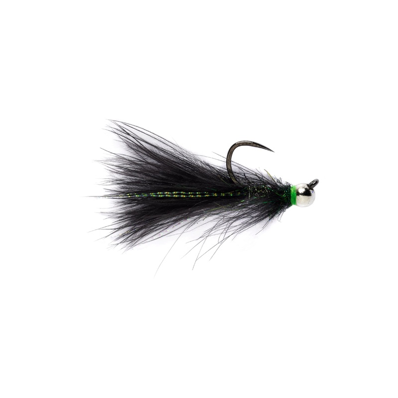 CDC Jig Streamer Black by Fulling Mill// Barbless Hook