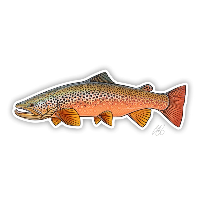 Casey Underwood Autumn Brown Trout Decal