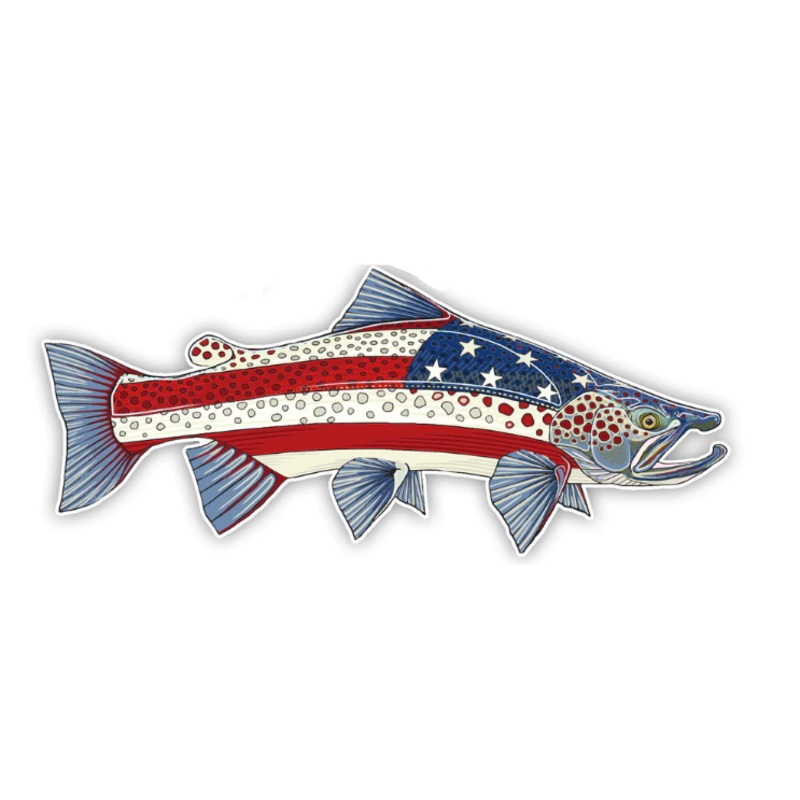 Casey Underwood Oversized USA Brown Trout Decal