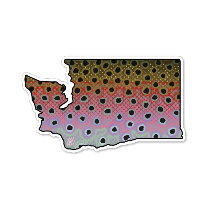 Casey Underwood Washington Rainbow Decal