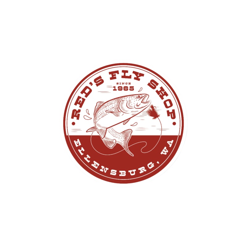 Red’s Circle Trout Logo Sticker