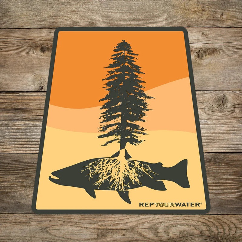 Rep Your Water Fly Fishing Roots Sticker
