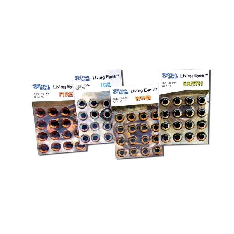 Fish Skull Living Eyes|Earth (Golden Brown)|Wind (Golden)|4mm|5mm|6mm|10mm