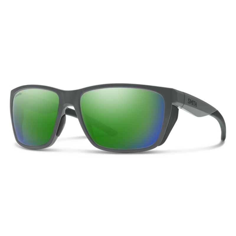 Smith Longfin|Chromapop Polarized Green Mirror|Matte Cement