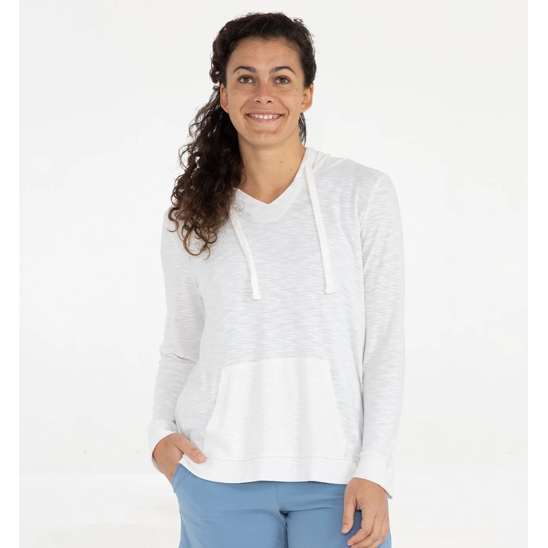 Womens Bamboo Slub Hoodie|Sea Salt|Small|Medium|Large