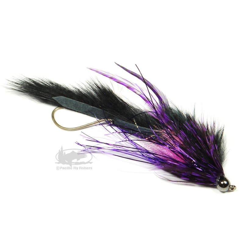 Hartwick’s Tungsten Cyclops Leech – Black/Purple
