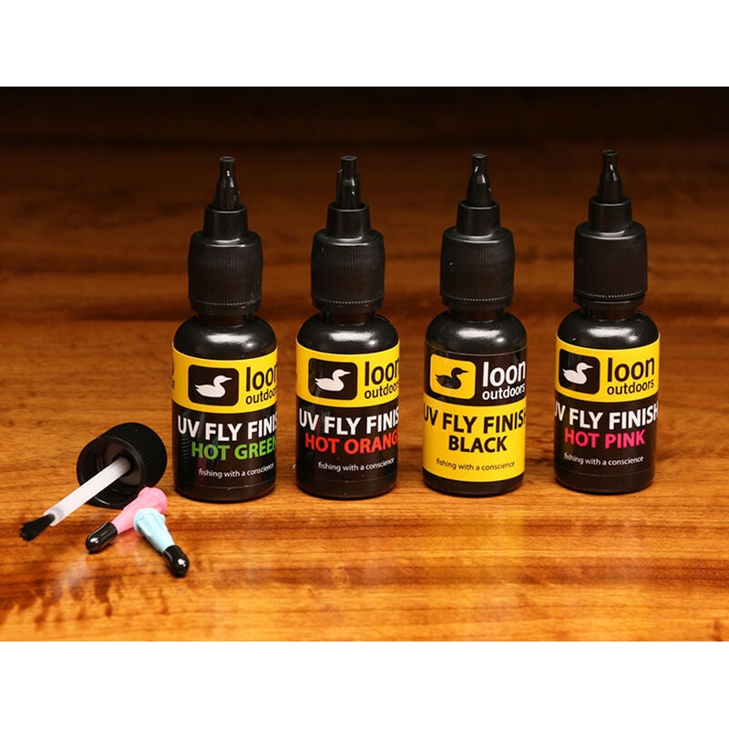 Loon UV Fly Finish|Hot Orange|Black