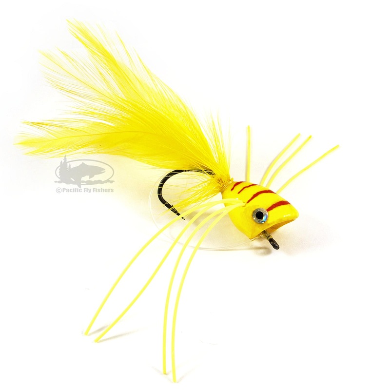 Bass Popper – Yellow & Red