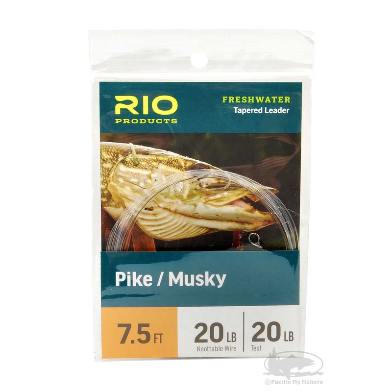 RIO Pike/Musky Leaders|20lb Tippet w/ 20lb Wire|30lb Tippet w/ 30lb Wire