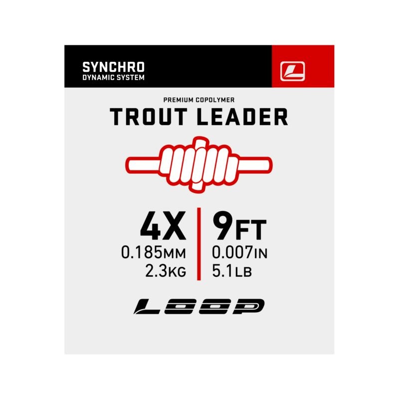 LOOP Synchro Nylon Trout Leader – 9ft