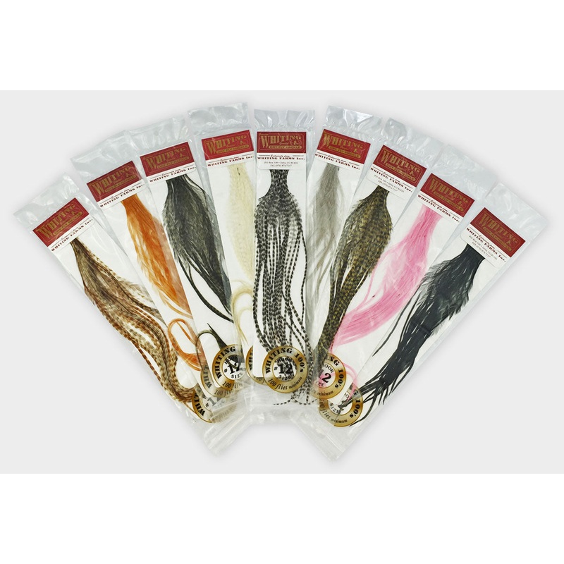 Whiting 100 Fly Hackle Pack SIZE 18s (dry fly hackle)