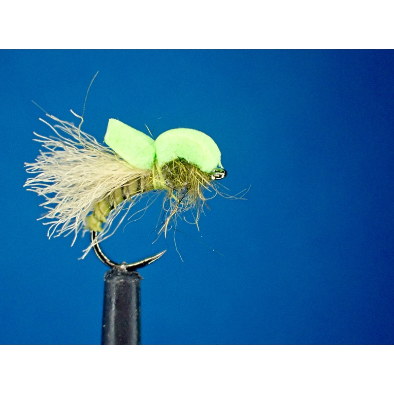 Olive HiVis Balloon Caddis Fly Tying Kit