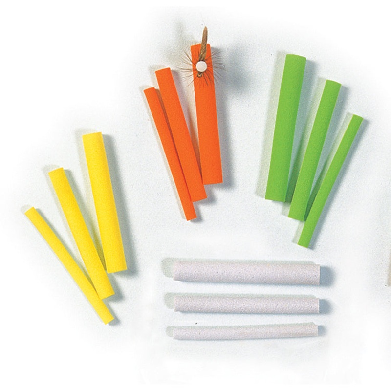 Foam Parachute Posts|small|medium|large|chartreuse|orange|white|yellow