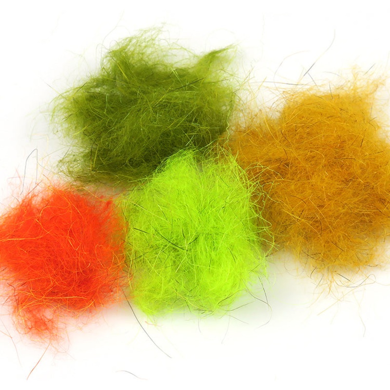 Squirrel Hair Dubbing|black|gold|gray|bleached|olive|peacock|purple|red fox|brown|brown olive|chartreuse|crawfish orange