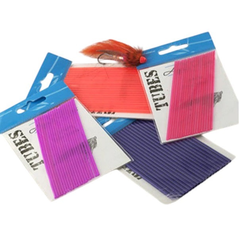 Fly Tying Tubes|clear|red|blue|black|fl. red|fl. orange|fl. chartreuse|fl. pink
